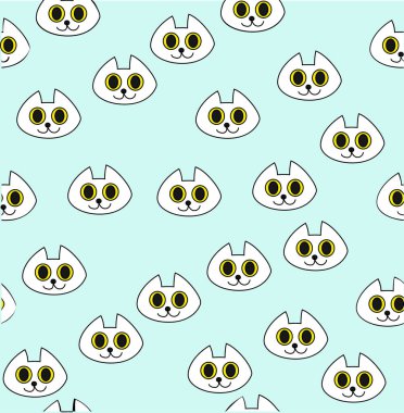 Yavru kedilerle kusursuz desen ve arkaplan