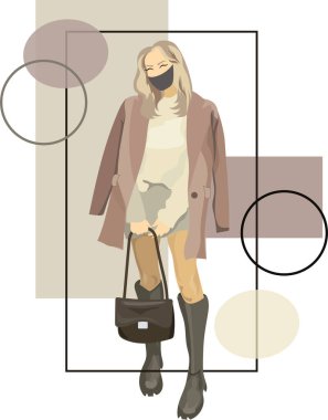  Üç görüntünün moda illüstrasyonu
