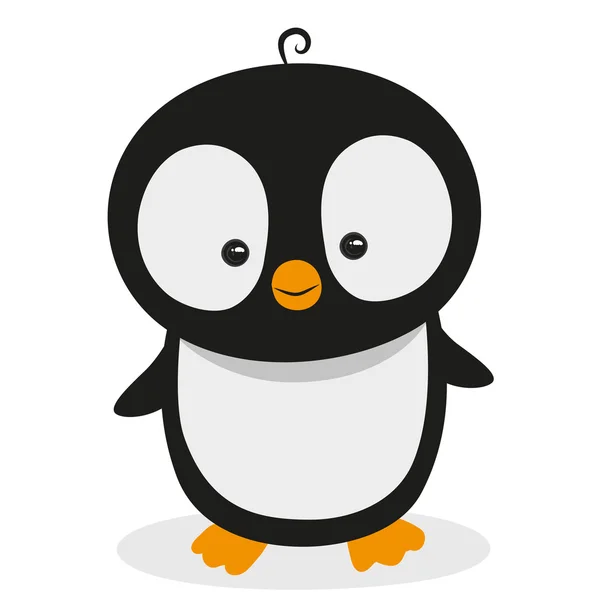 Lindo pingüino de dibujos animados — Vector de stock