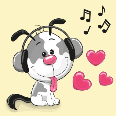 sevimli çizgi köpek yavrusu