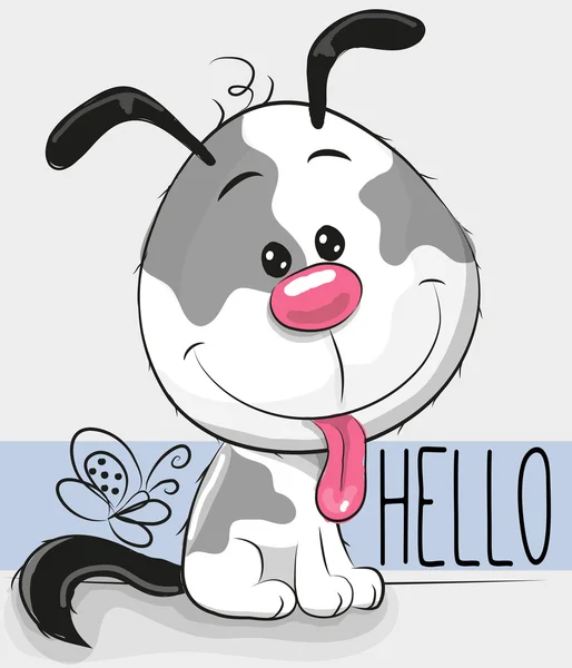 Cute Cartoon Dog — Stock Vector