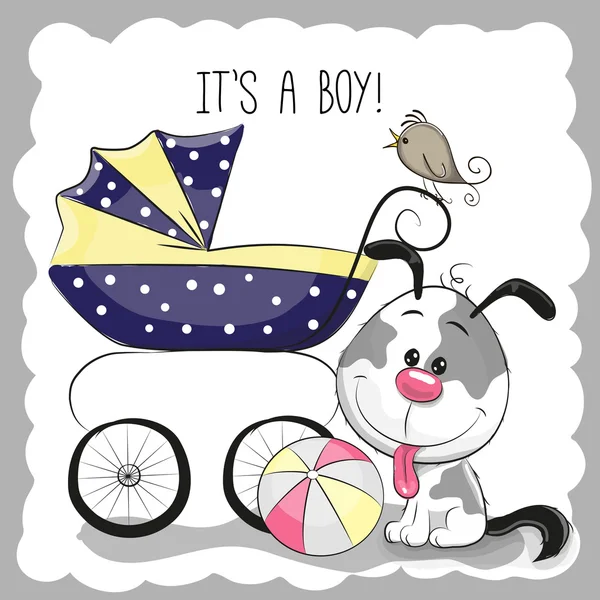 Groet kaart's it a boy — Stockvector