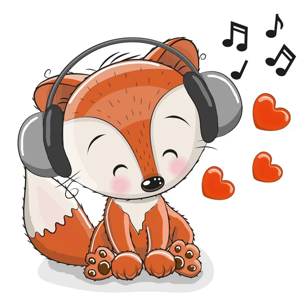 Cute cartoon fox — Stockvector