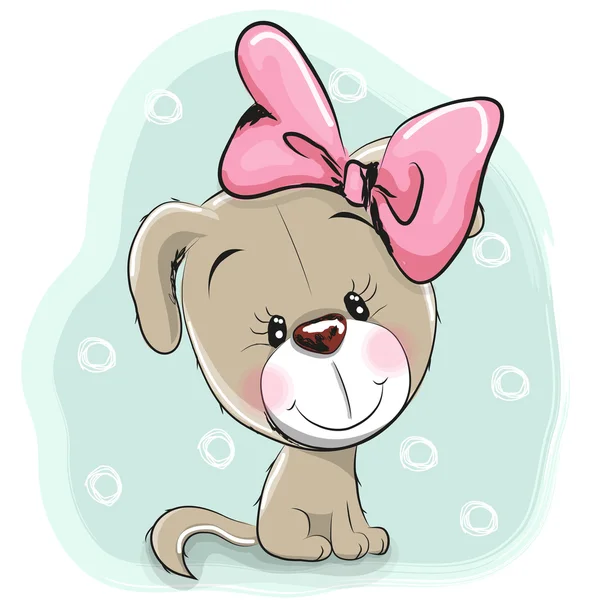 Cute Cartoon Puppy — Stock Vector