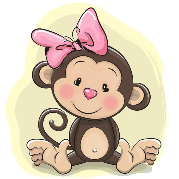 Cute cartoon aap — Stockvector