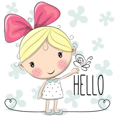 sevimli çizgi kız