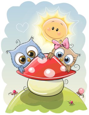 İki çizgi film baykuşlar