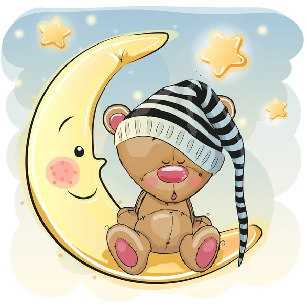 Cute Sleeping Bear — Stock Vector