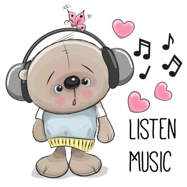 Sevimli çizgi ayı kız