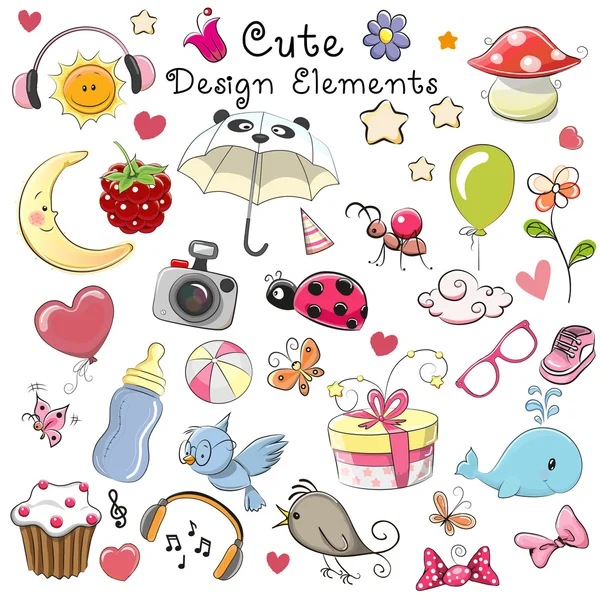 Cute design elements — Stock Vector