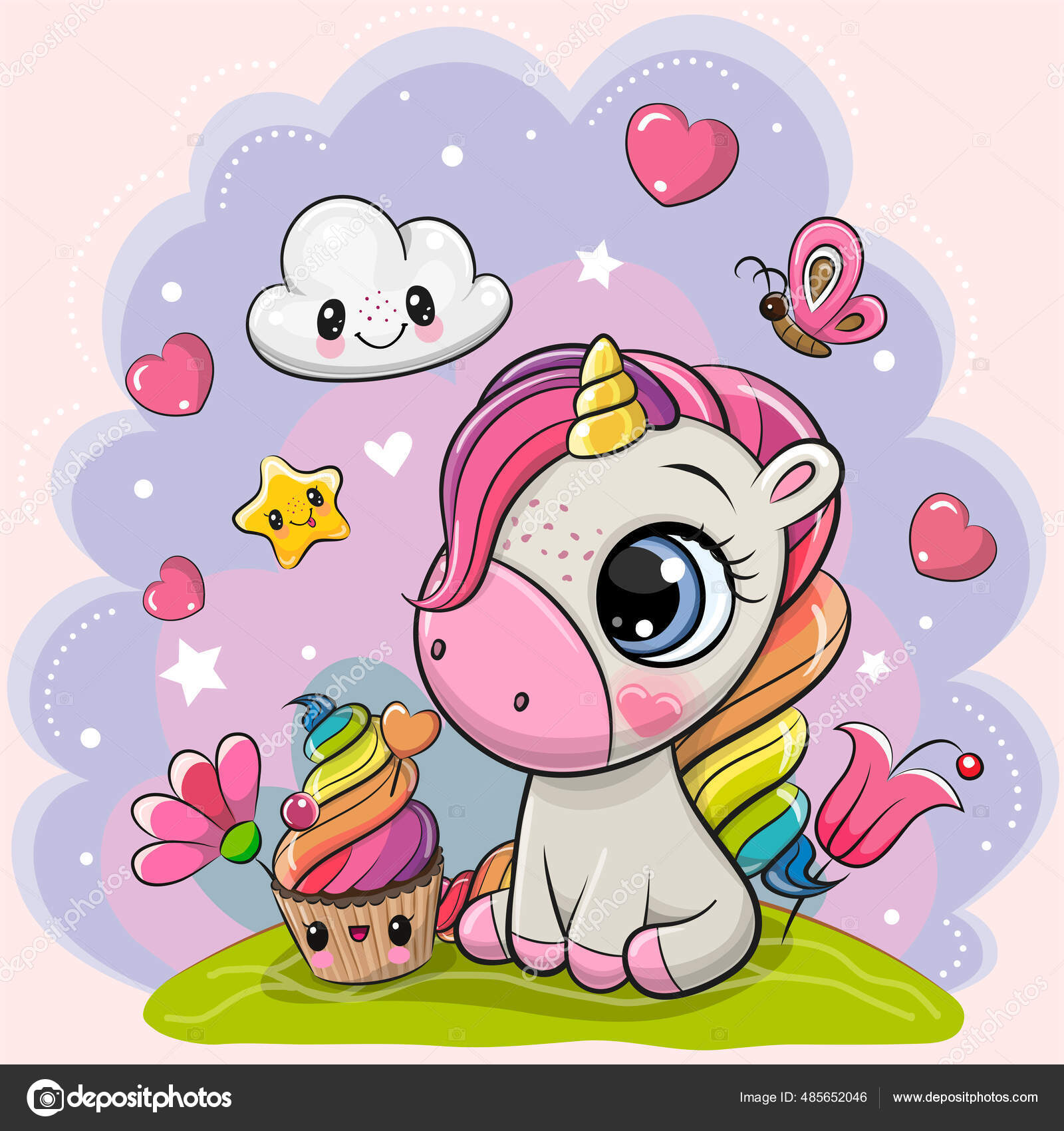 Dibujo de Unicornio Infantil | Dibujos de Unicornios para Pintar | Dibujos  para Colorear, image size:1600x1700