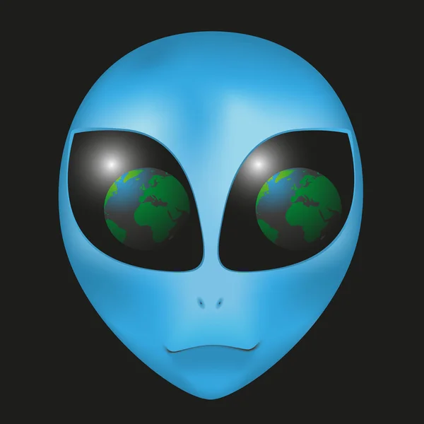 Cara alienígena — Vector de stock