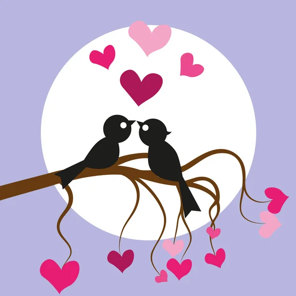 Les oiseaux d'amour — Image vectorielle