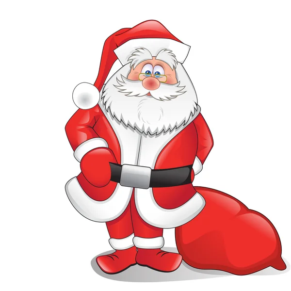 Santa met geschenken — Stockvector