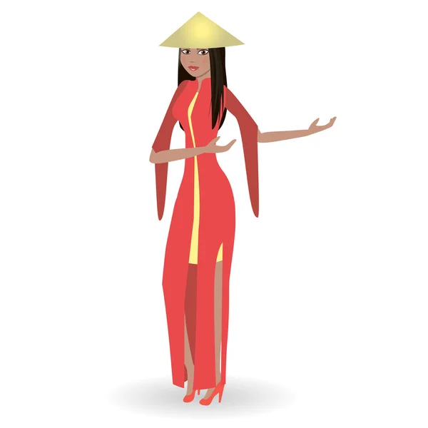 Vietnamees vrouw — Stockvector