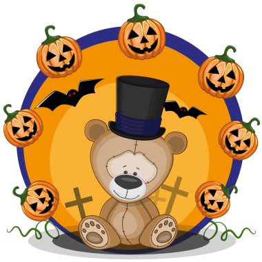 Çizgi film oyuncak ayı ile kabak