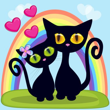 Sevgili siyah yavru kedi