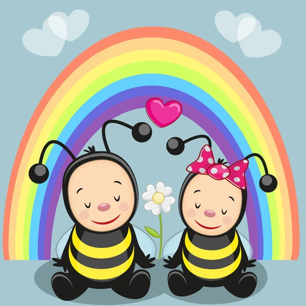 Two bees — Stock Vector