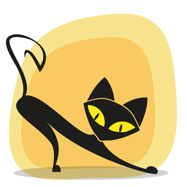 Chat noir — Image vectorielle