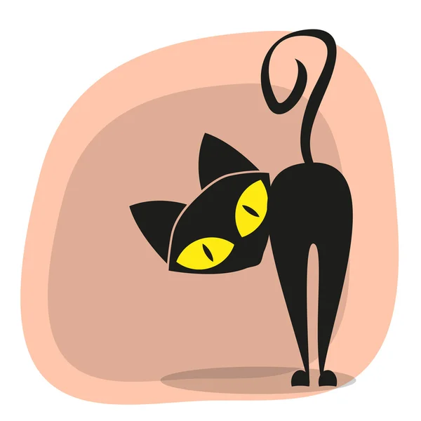 Black cat — Stock Vector