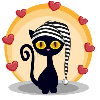 Yürekleri siyah yavru kedi