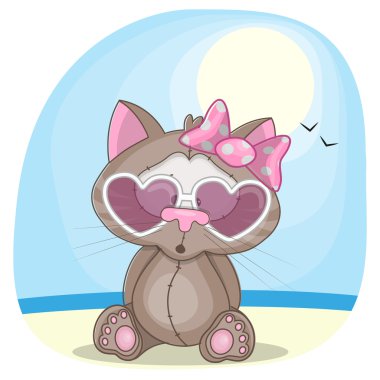 Kedi kız güneş gözlüğü