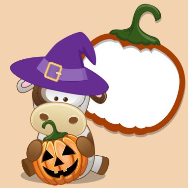 Cadılar Bayramı karikatür inek