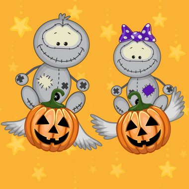 Cadılar Bayramı karikatür canavarlar