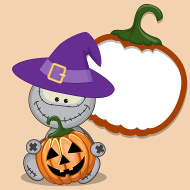 Cadılar Bayramı karikatür canavar