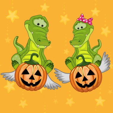 Cadılar Bayramı timsahlar kabak ile