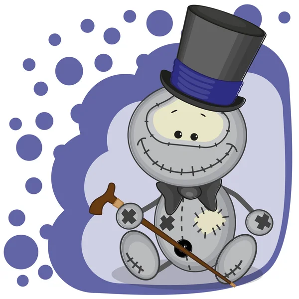 Monster in top hat — Stockvector