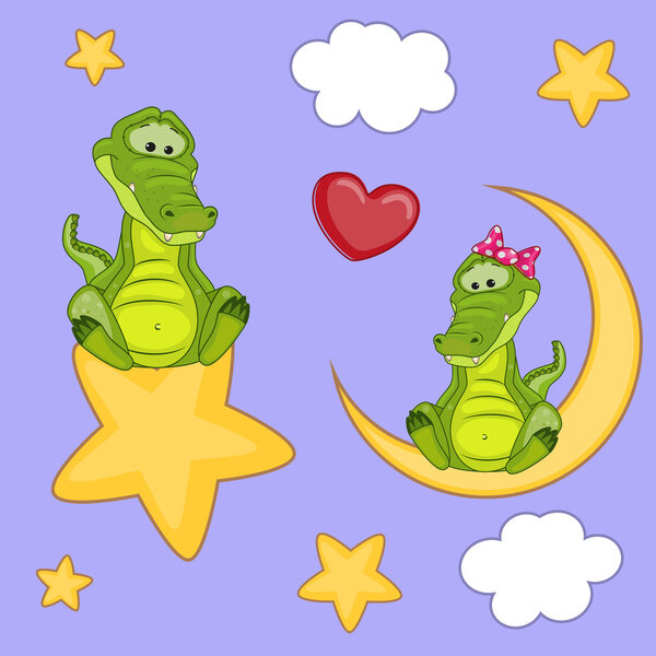 Lovers Crocodiles card