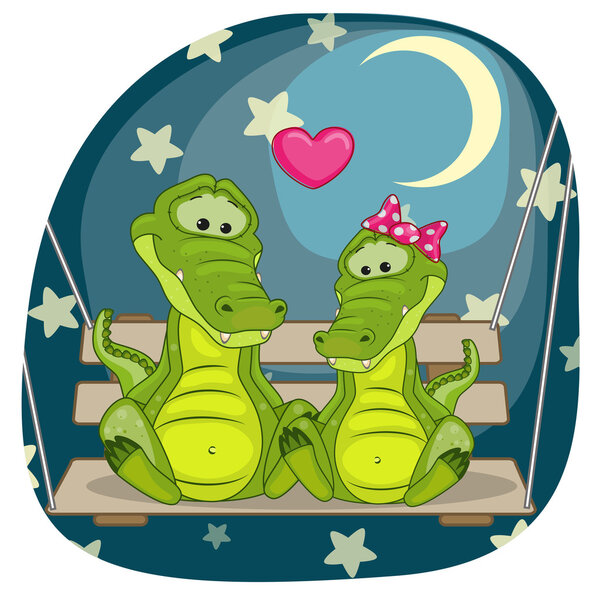 Lovers Crocodiles card