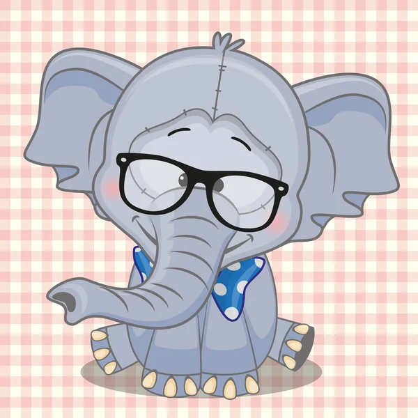 Tarjeta de elefante Hipster — Vector de stock