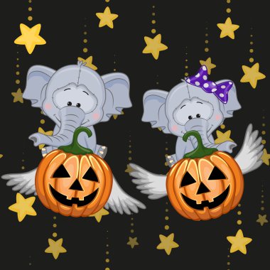 Cadılar Bayramı Balkabağı fillerle