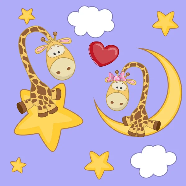 Anime liefhebbers Giraffe — Stockvector