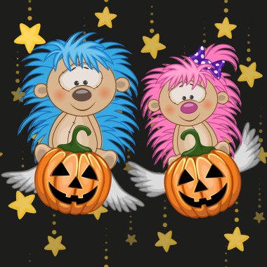 Cadılar Bayramı kirpi kabak ile