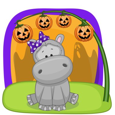 Cadılar Bayramı Hippo kabak ile