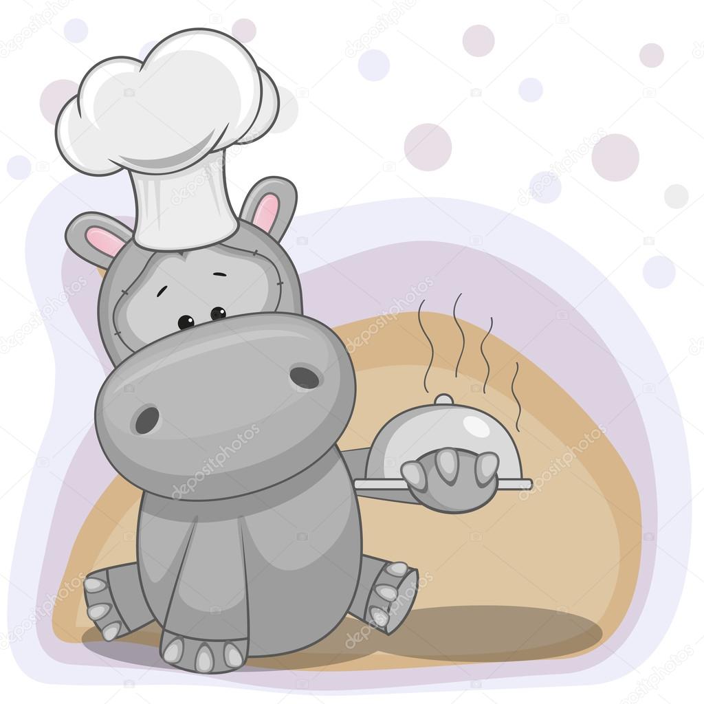Cute Cook Hippo