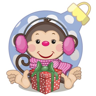 Maymun bir kürk kulaklık