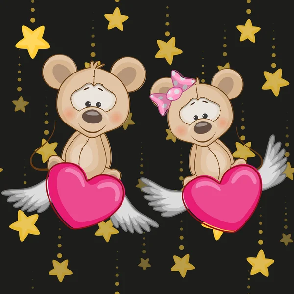 Cute Lovers souris — Image vectorielle