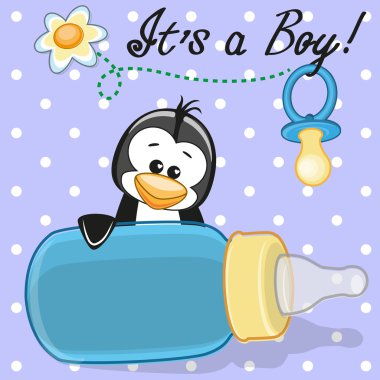 Sevimli penguen çocuk