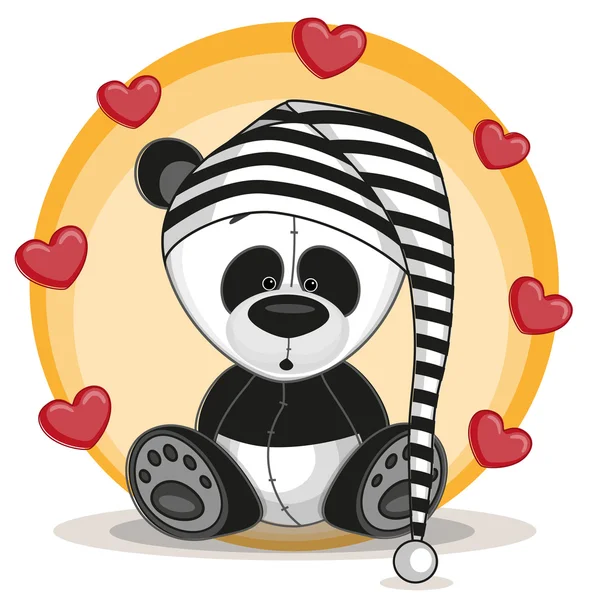 Panda yürekleri — Stok Vektör