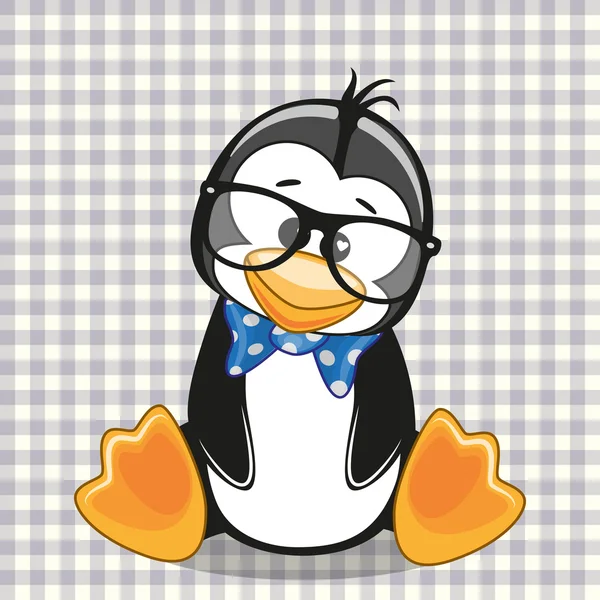 Niedlicher Hipster-Pinguin — Stockvektor