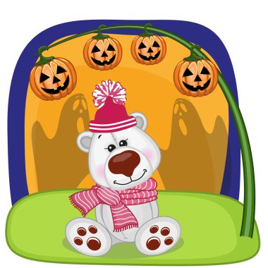 Cadılar Bayramı kutup ayısı ile kabak