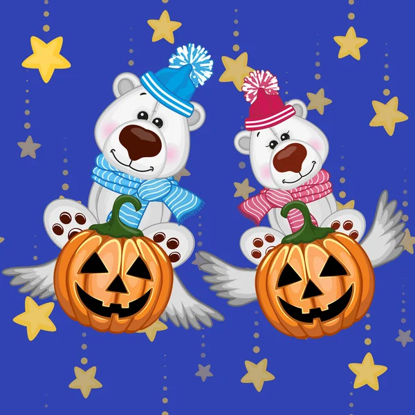 Cadılar Bayramı kutup ayıları kabak ile