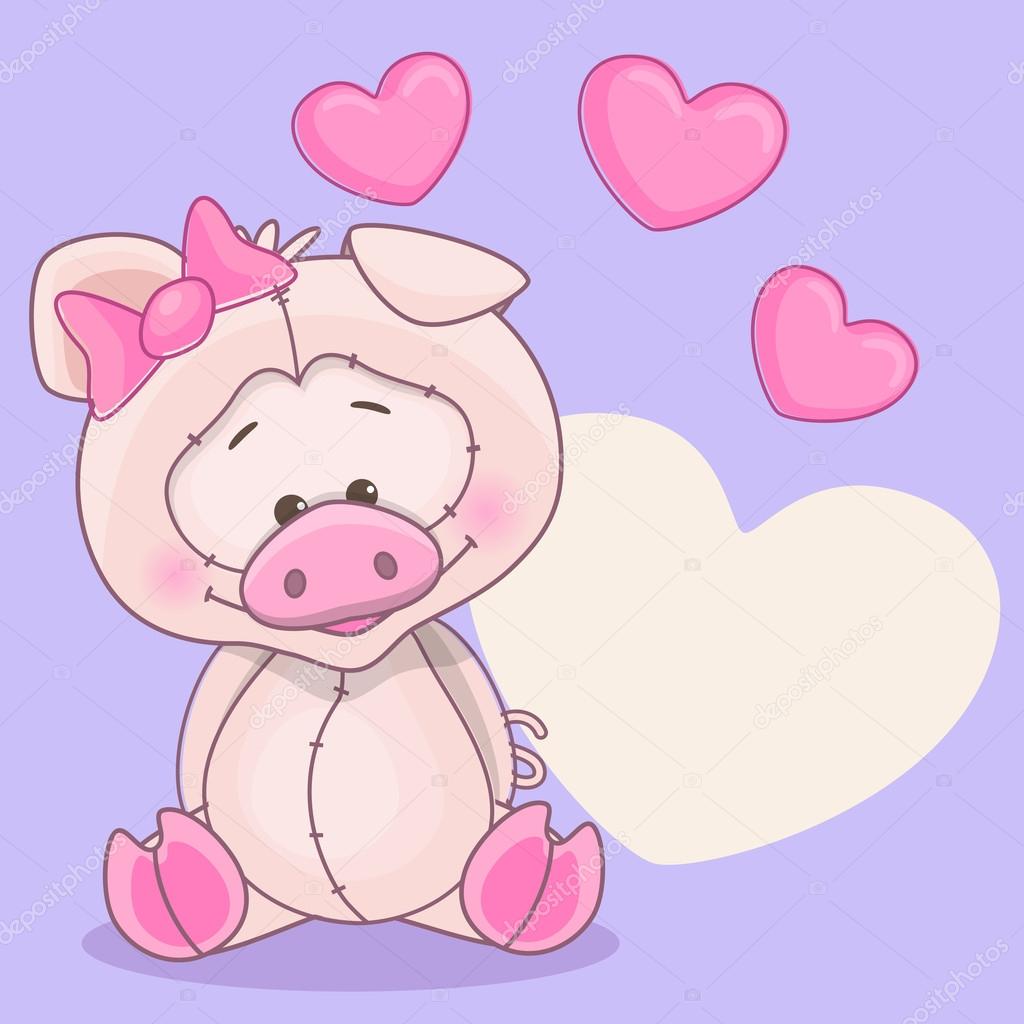 Pig Greeting card