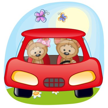 Bir arabada iki Puppys
