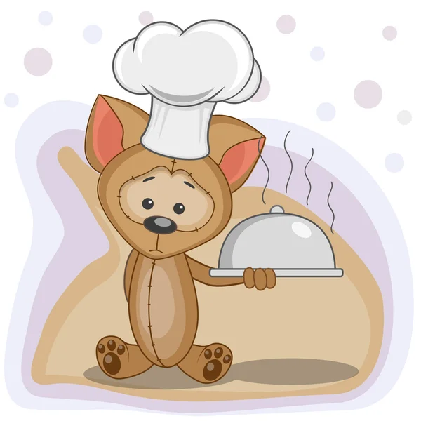 Sevimli aşçı köpek yavrusu — Stok Vektör