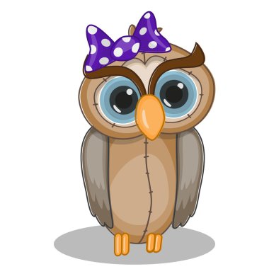 Şirin baykuş izole